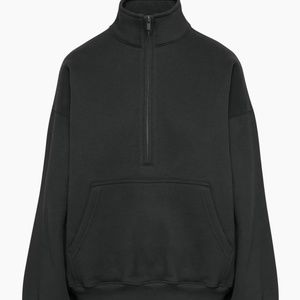 Aritzia Black XS Cozy Fleece Mega 1/2 Zip Sweatshirt